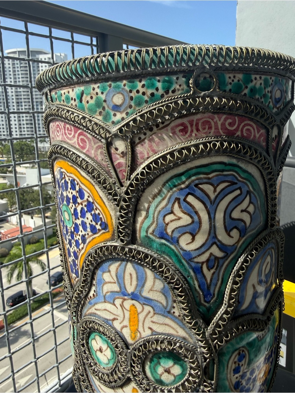 Handcrafted Moroccan Vase — Home Art Accent
